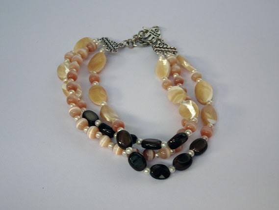 3-Strand MOP Bracelet, 7.5 inch